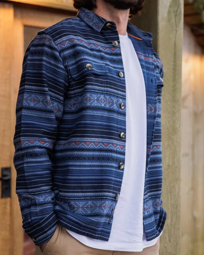 Passenger Tops Slowdown Heavyweight Overshirt Dark Denim Dark Denim 8211 Men