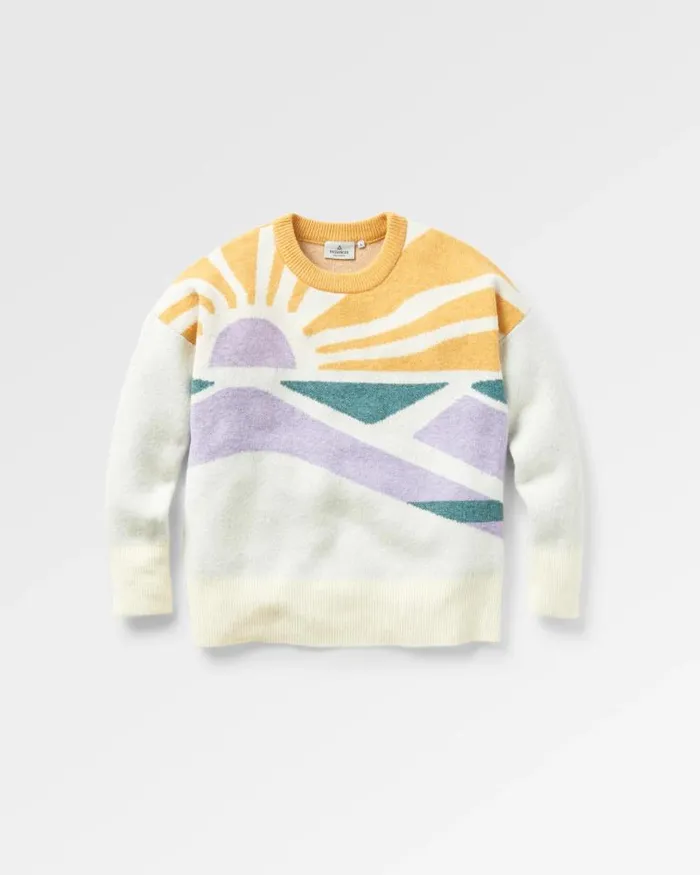 Passenger Tops Sunsets Recycled Oversized Knitted Jumper Marshmallow Marshmallow 8211 Women