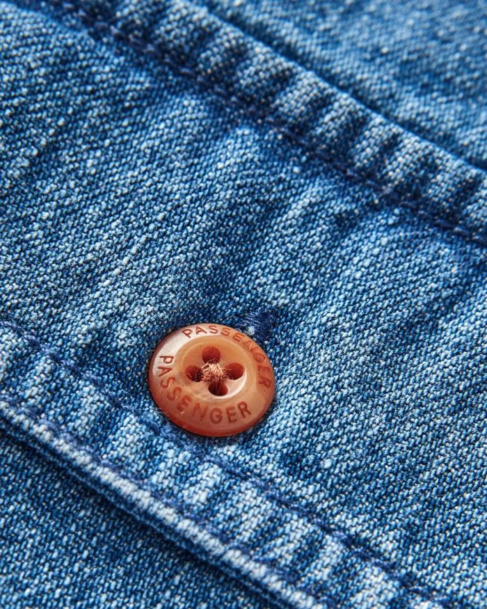 Passenger Tops Vision Denim Shirt Denim Blue Denim Blue 8211 Men