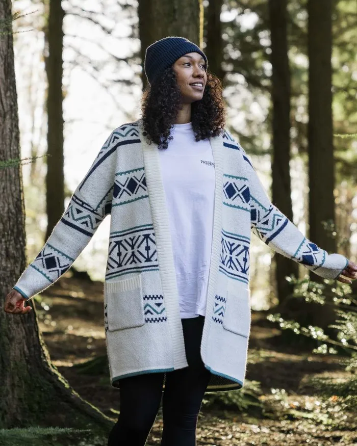 Passenger Tops Whimsical Recycled Knit Cardigan Homespun Stripe Off White Homespun Stripe Off White 8211 Women Passenger Tops Whimsical Recycled Knit Cardigan Homespun Stripe Off White Homespun Stripe Off White 8211 Women