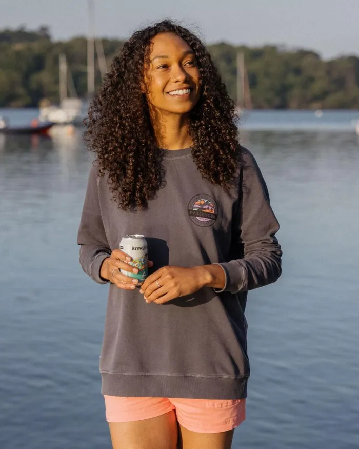 Passenger Tops Wilds Recycled Cotton Oversized Sweatshirt Charcoal Charcoal 8211 Women