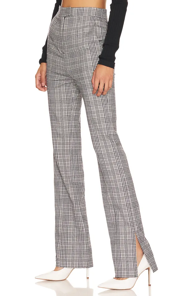 Patton Pant Black White Check Women Lovers and Friends Pants Patton Pant Black White Check Women Lovers and Friends Pants