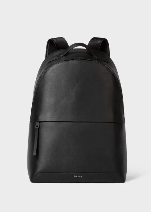 Paul Smith Bags Embossed Leather Backpack Black 8211 Mens