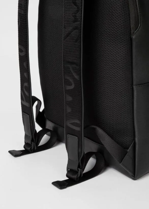 Paul Smith Bags Embossed Leather Backpack Black 8211 Mens