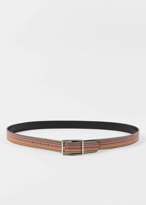 Paul Smith Belts 039Signature Stripe039 Reversible Belt Signature Stripe 8211 Mens