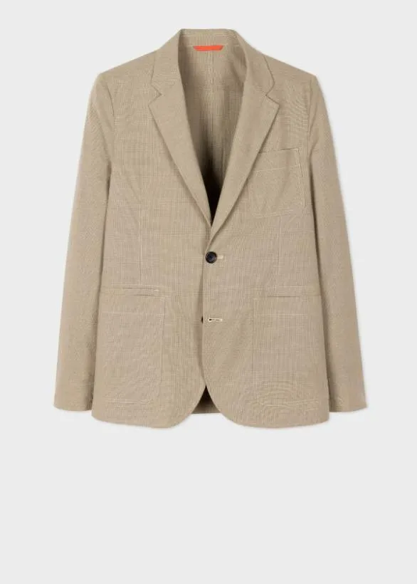 Paul Smith Blazers CasualFit Micro Check Blazer Sand 8211 Mens