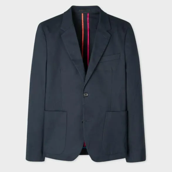 Paul Smith Blazers MidFit Unlined Cotton Blazer Dark Navy 8211 Mens