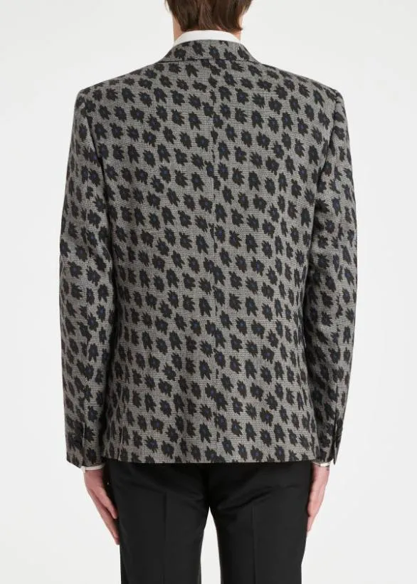 Paul Smith Blazers TailoredFit Grey 039Big Flower039 Print Evening Blazer Grey 8211 Mens