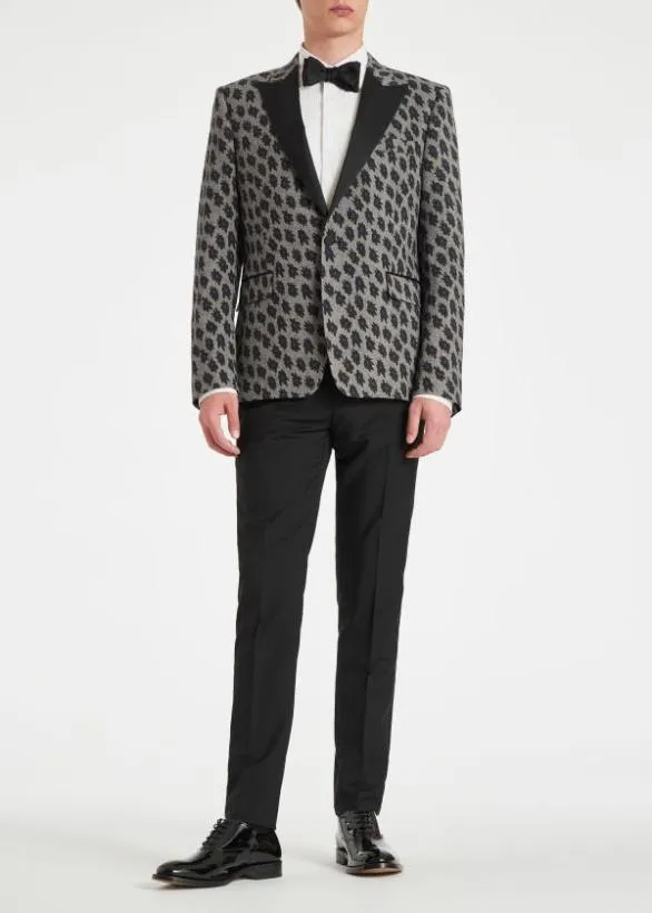 Paul Smith Blazers TailoredFit Grey 039Big Flower039 Print Evening Blazer Grey 8211 Mens