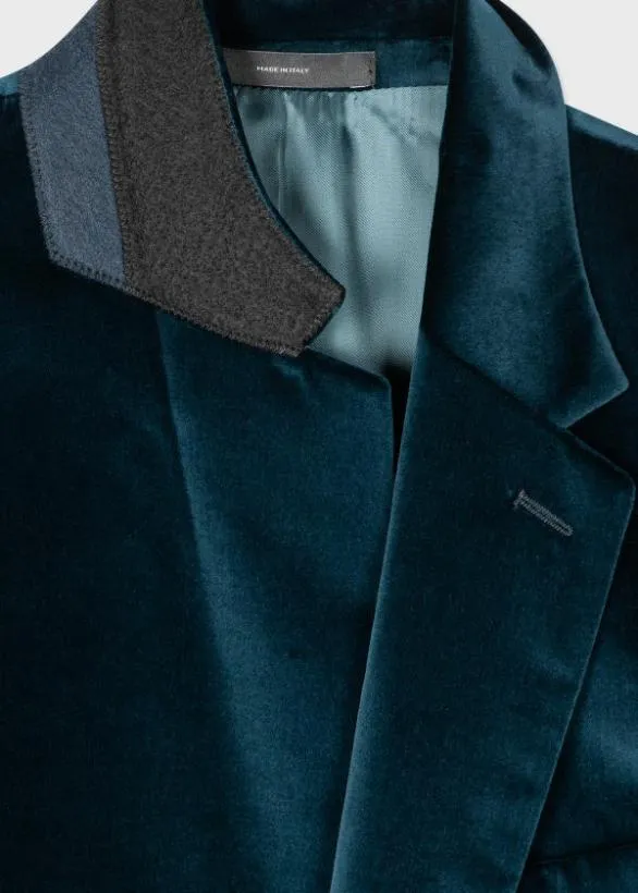 Paul Smith Blazers TailoredFit Velvet Blazer Navy 8211 Mens