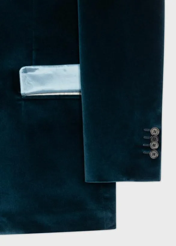 Paul Smith Blazers TailoredFit Velvet Blazer Navy 8211 Mens
