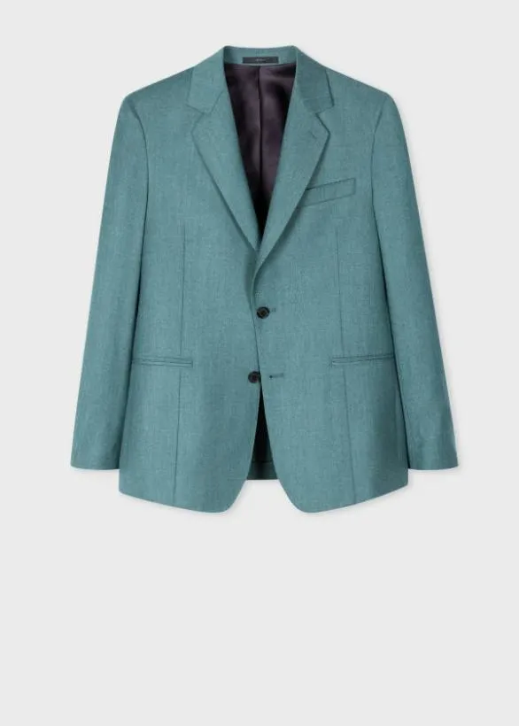 Paul Smith Blazers WoolCashmere TwoButton Blazer Teal 8211 Mens