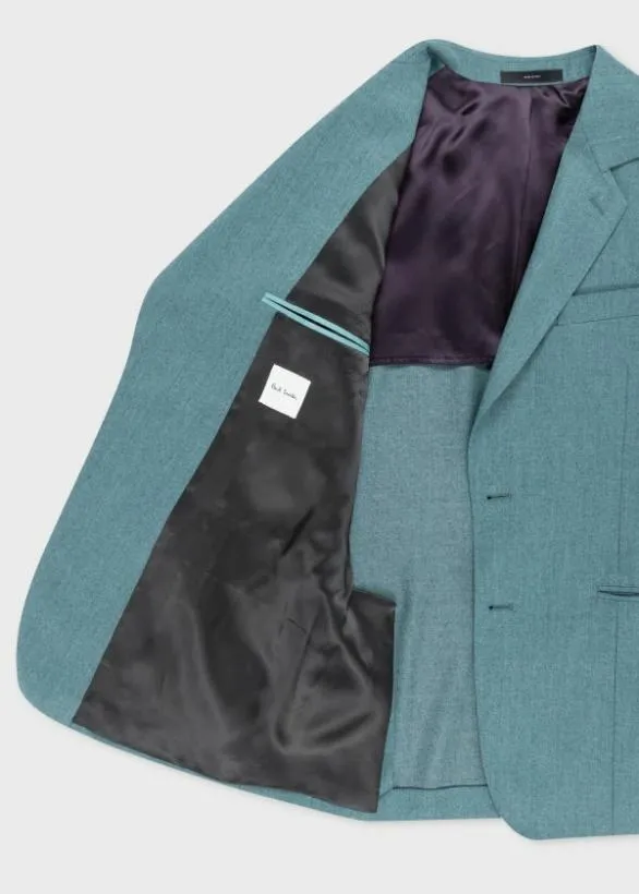 Paul Smith Blazers WoolCashmere TwoButton Blazer Teal 8211 Mens