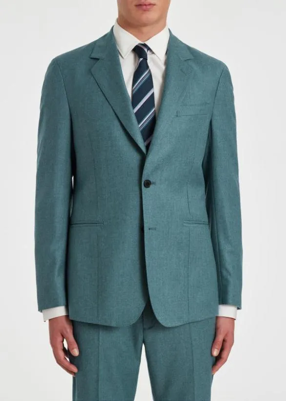 Paul Smith Blazers WoolCashmere TwoButton Blazer Teal 8211 Mens