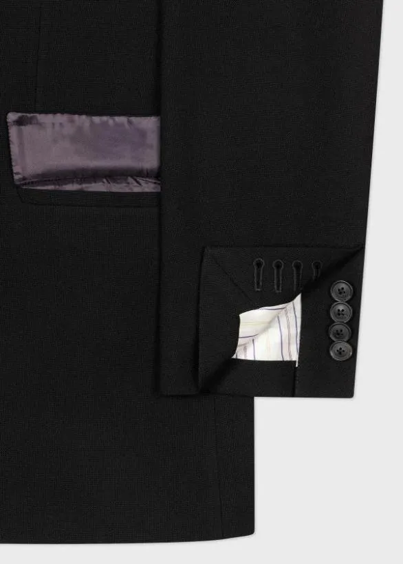 Paul Smith Blazers Wool DoubleBreasted Blazer Black 8211 Mens