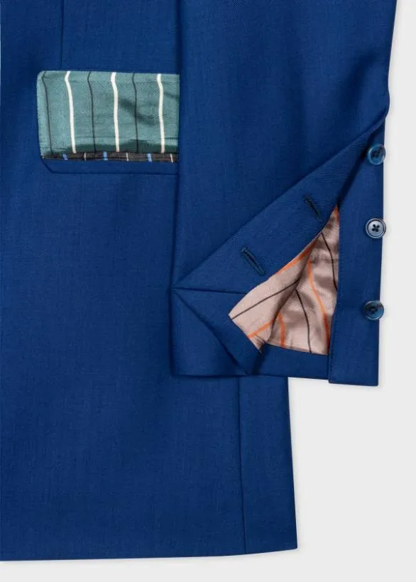 Paul Smith Blazers WoolTwill Peak Lapel Blazer Blue 8211 Mens