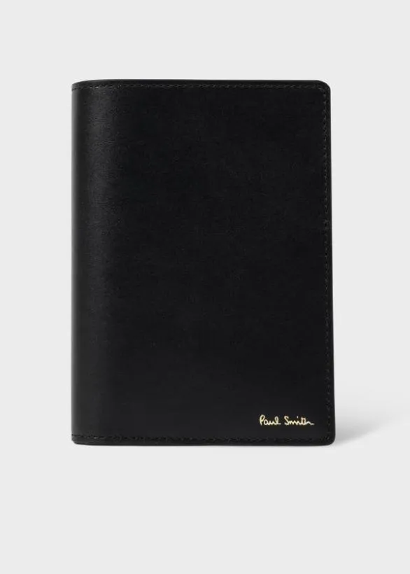 Paul Smith Cases and Covers 039Signature Stripe039 Leather Passport Cover Black 8211 Mens