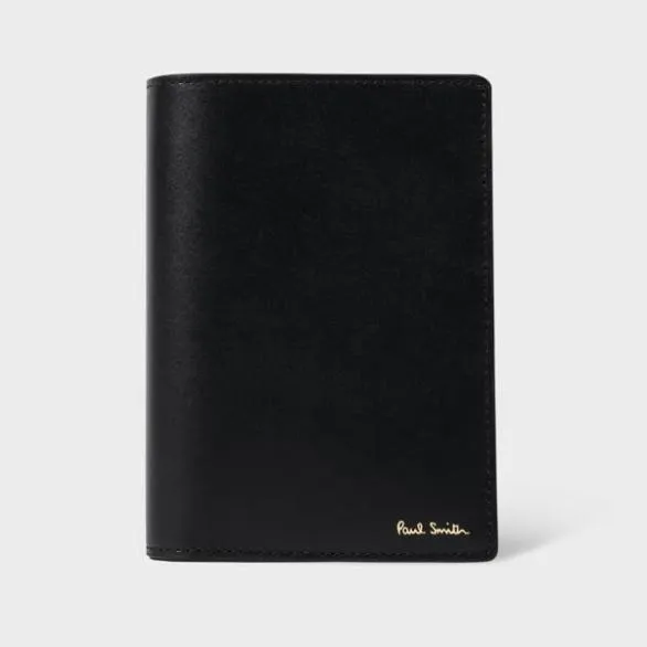 Paul Smith Cases and Covers 039Signature Stripe039 Leather Passport Cover Black 8211 Mens