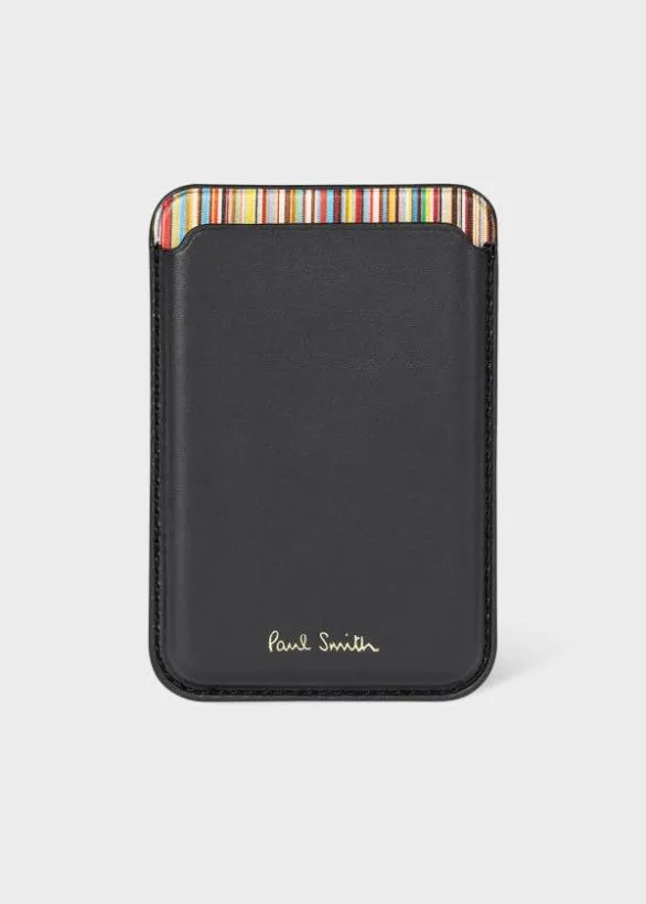 Paul Smith Cases and Covers IPhone 15 Pro MagSafe Leather Credit Card Case Black 8211 Mens Paul Smith Cases and Covers IPhone 15 Pro MagSafe Leather Credit Card Case Black 8211 Mens