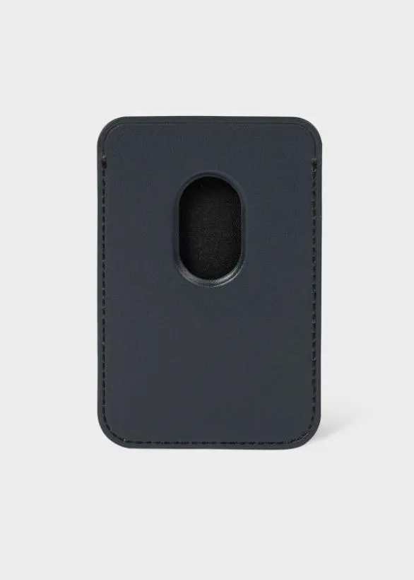 Paul Smith Cases and Covers IPhone 15 Pro MagSafe Leather Credit Card Case Black 8211 Mens