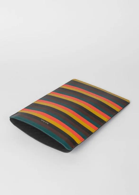 Paul Smith Cases and Covers Paul Smith X Native Union 8211 039Artist Stripe039 Leather IPad Sleeve Multicolour 8211 Mens Paul Smith Cases and Covers Paul Smith X Native Union 8211 039Artist Stripe039 Leather IPad Sleeve Multicolour 8211 Mens