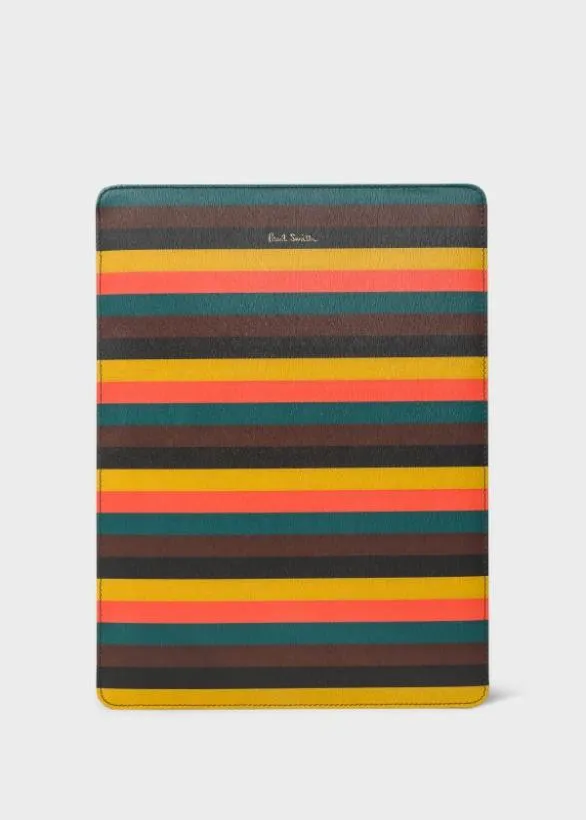 Paul Smith Cases and Covers Paul Smith X Native Union 8211 039Artist Stripe039 Leather IPad Sleeve Multicolour 8211 Mens