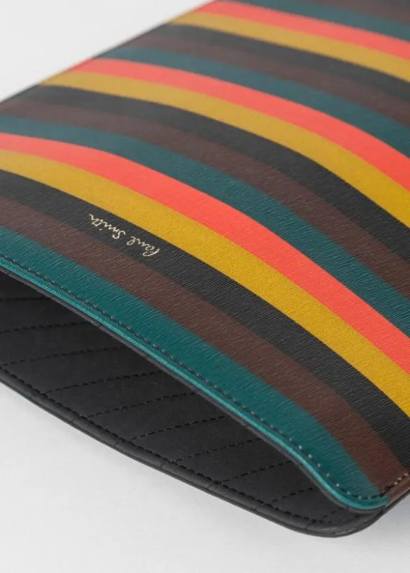 Paul Smith Cases and Covers Paul Smith X Native Union 8211 039Artist Stripe039 Leather IPad Sleeve Multicolour 8211 Mens