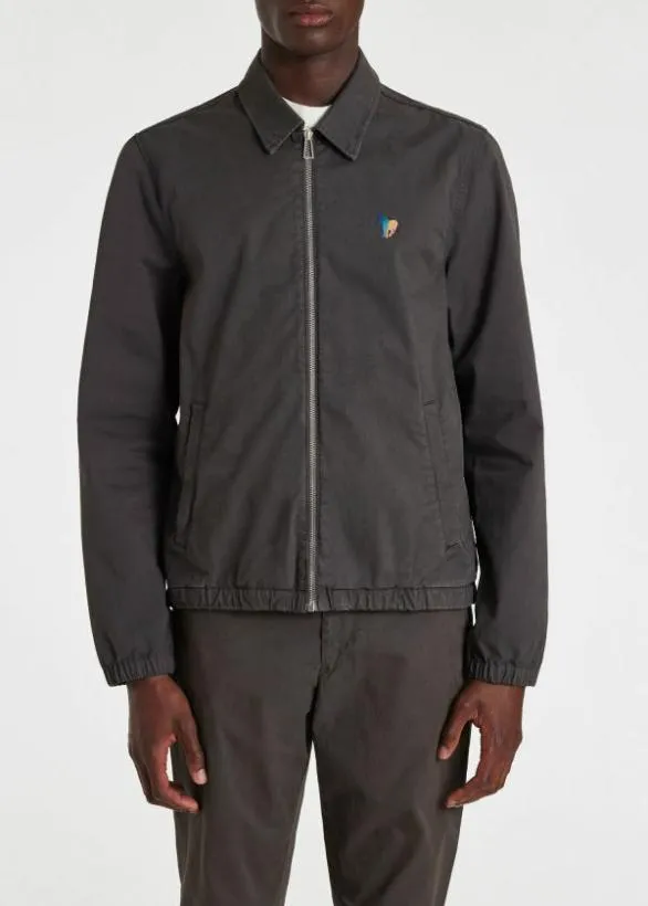 Paul Smith Coats and Jackets 039Broad Stripe Zebra039 Coach Jacket Charcoal Grey 8211 Mens