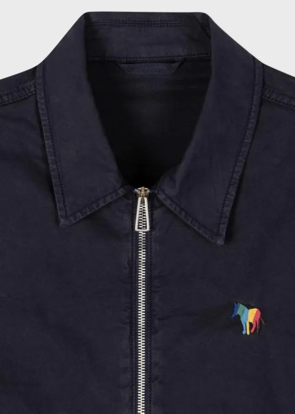 Paul Smith Coats and Jackets 039Broad Stripe Zebra039 Coach Jacket Navy 8211 Mens