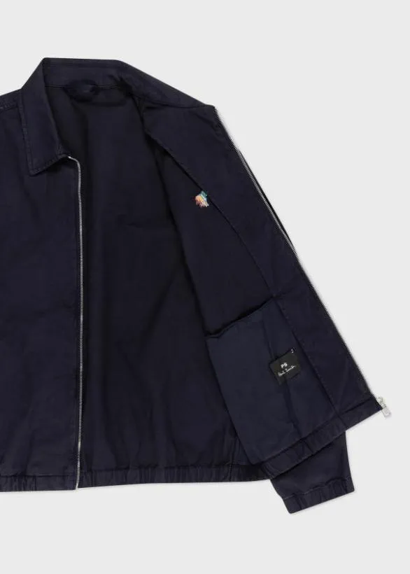 Paul Smith Coats and Jackets 039Broad Stripe Zebra039 Coach Jacket Navy 8211 Mens