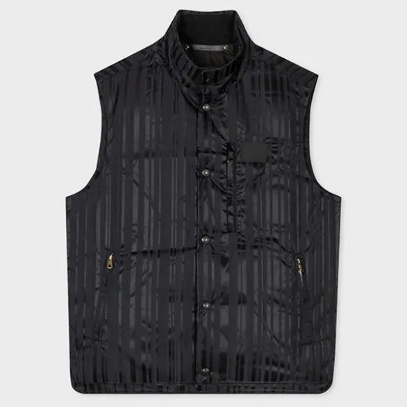 Paul Smith Coats and Jackets 039Shadow Stripe039 Gilet Black 8211 Mens