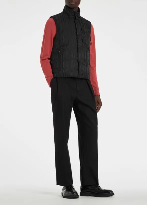 Paul Smith Coats and Jackets 039Shadow Stripe039 Gilet Black 8211 Mens