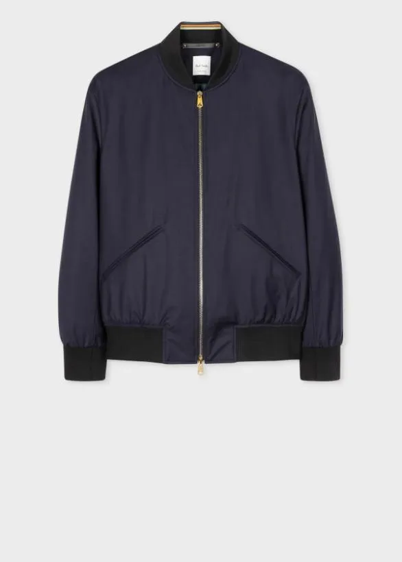 Paul Smith Coats and Jackets 039Storm System039 Wool Bomber Jacket Dark Navy 8211 Mens Paul Smith Coats and Jackets 039Storm System039 Wool Bomber Jacket Dark Navy 8211 Mens