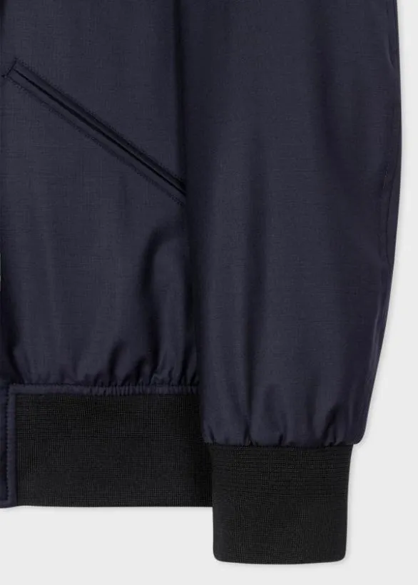 Paul Smith Coats and Jackets 039Storm System039 Wool Bomber Jacket Dark Navy 8211 Mens
