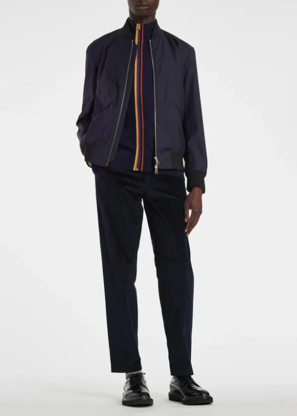 Paul Smith Coats and Jackets 039Storm System039 Wool Bomber Jacket Dark Navy 8211 Mens