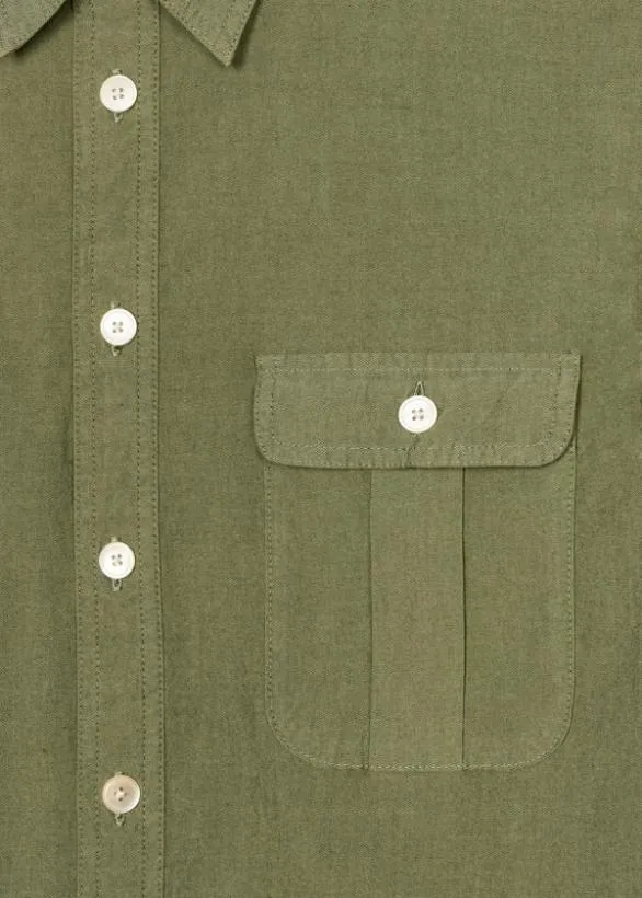 Paul Smith Coats and Jackets CottonBlend Shirt Jacket Khaki 8211 Mens