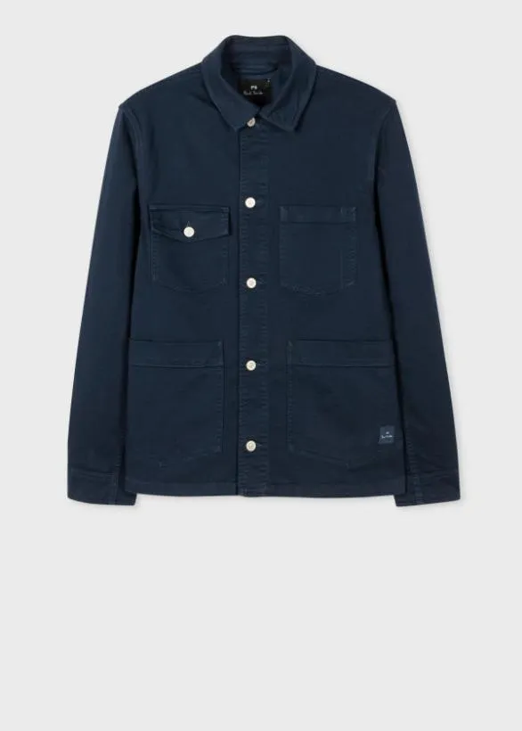 Paul Smith Coats and Jackets StretchCotton Chore Jacket Navy 8211 Mens