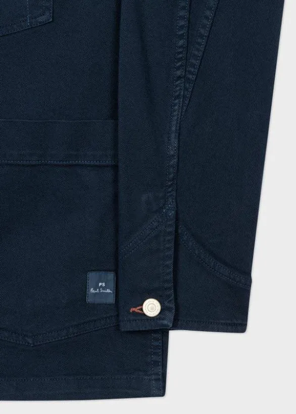 Paul Smith Coats and Jackets StretchCotton Chore Jacket Navy 8211 Mens