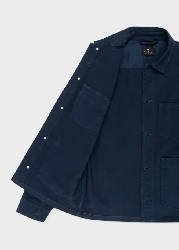 Paul Smith Coats and Jackets StretchCotton Chore Jacket Navy 8211 Mens