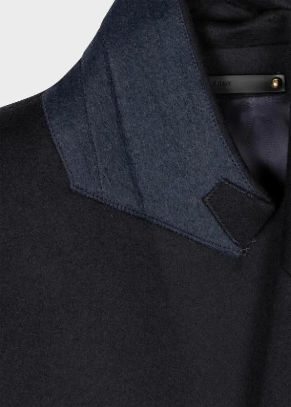 Paul Smith Coats and Jackets WoolCashmere Epsom Coat Navy 8211 Mens