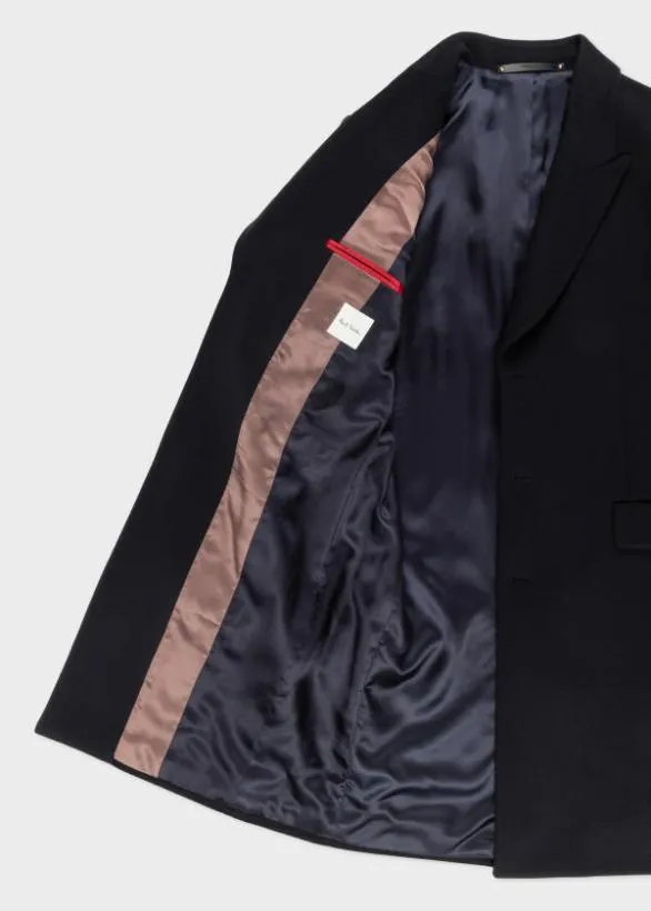 Paul Smith Coats and Jackets WoolCashmere Epsom Coat Navy 8211 Mens