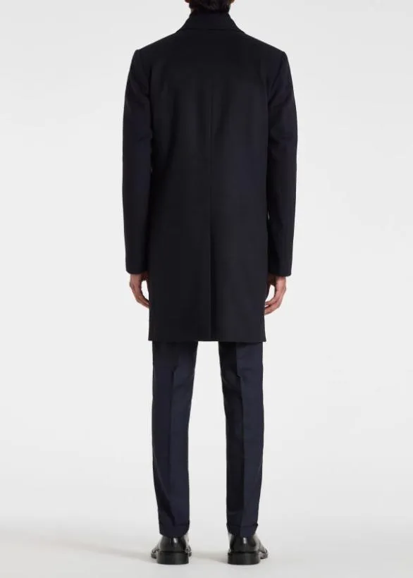 Paul Smith Coats and Jackets WoolCashmere Epsom Coat Navy 8211 Mens