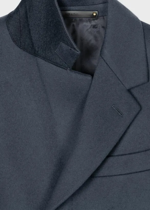 Paul Smith Coats and Jackets WoolCashmere Overcoat Blue 8211 Mens