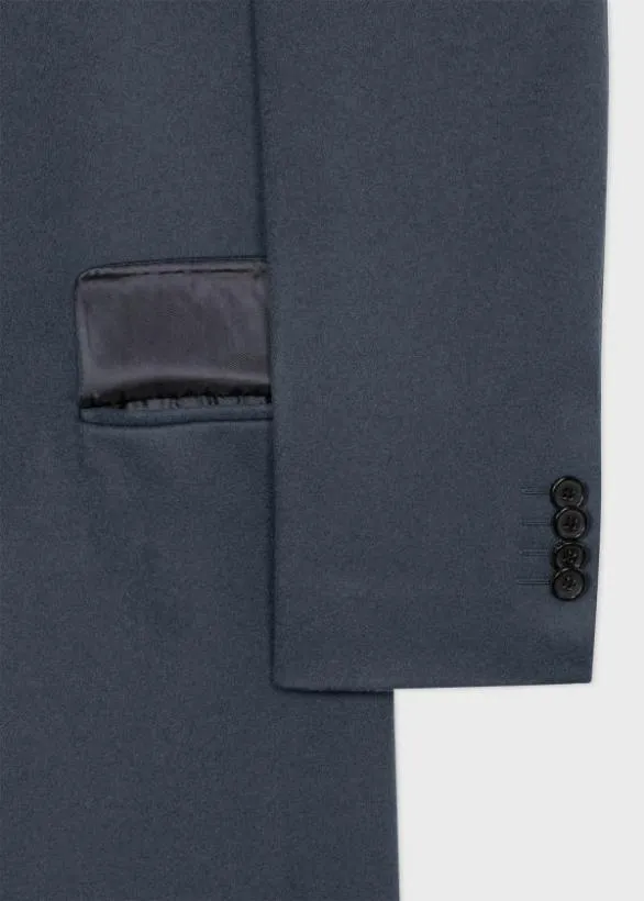 Paul Smith Coats and Jackets WoolCashmere Overcoat Blue 8211 Mens