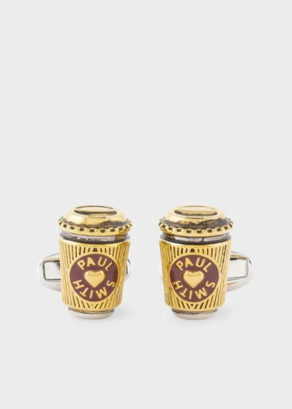 Paul Smith Cufflinks 039Coffee Cup039 Cufflinks Gold 8211 Mens