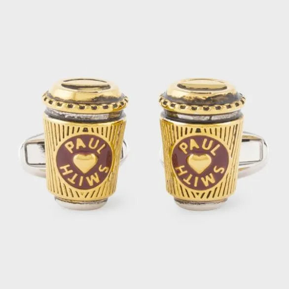 Paul Smith Cufflinks 039Coffee Cup039 Cufflinks Gold 8211 Mens