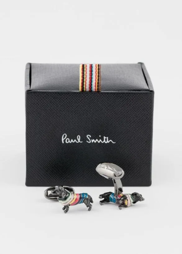 Paul Smith Cufflinks 039Dog In Jumper039 Cufflinks Silver 8211 Mens
