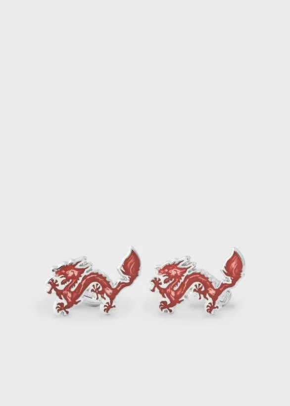 Paul Smith Cufflinks 039Year Of The Dragon039 Cufflinks Red 8211 Mens