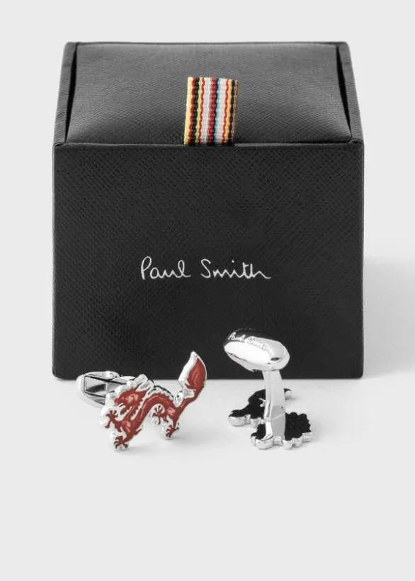 Paul Smith Cufflinks 039Year Of The Dragon039 Cufflinks Red 8211 Mens