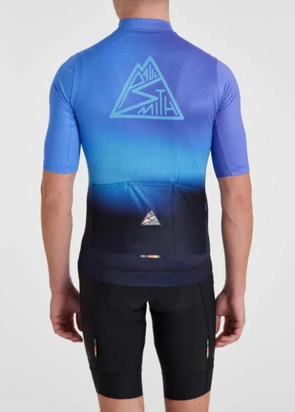 Paul Smith Cycling 039Blue Fade039 Race Fit Cycling Jersey Blue 8211 Mens